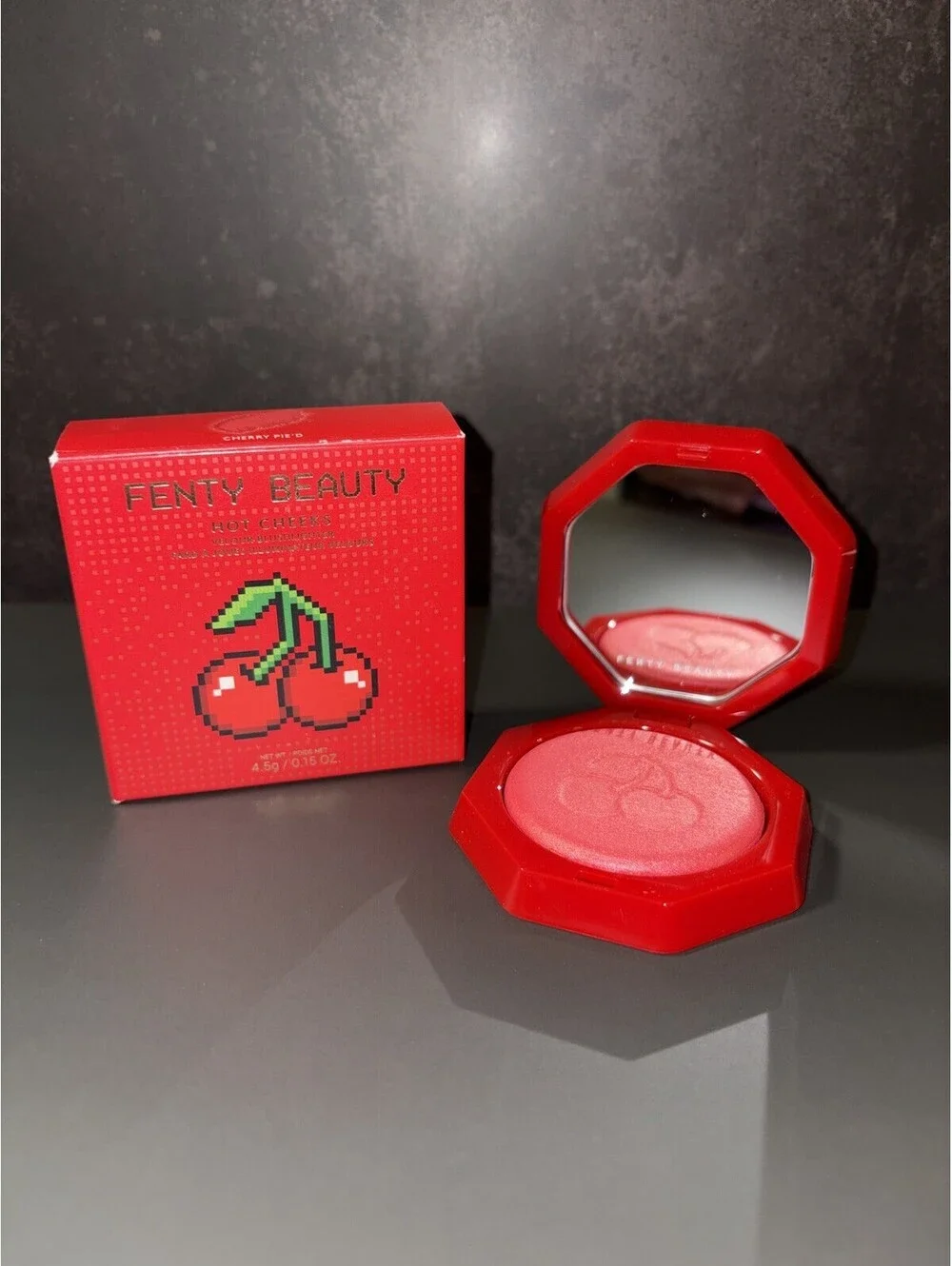 Fenty Beauty Hot Cheeks Velour Blushlighter Cherry Pop Ltd Ed ••NEW IN BOX••🎁